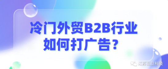 B2B冷門行業(yè)出海，廣告怎么投才會出成效？